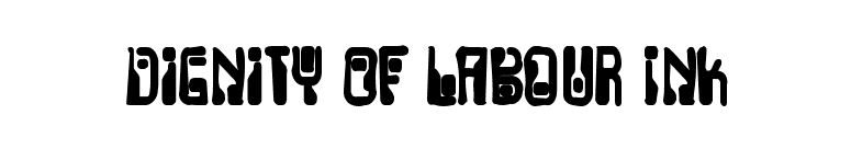 Dignity Of Labour Ink font preview
