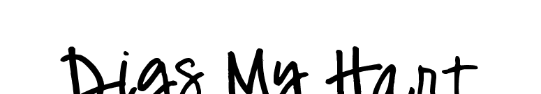 Digs My Hart font preview