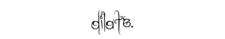 dilate. font preview