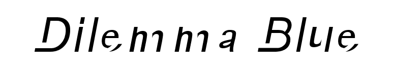 Dilemma Blue font preview