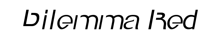 Dilemma Red font preview