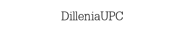 DilleniaUPC font preview