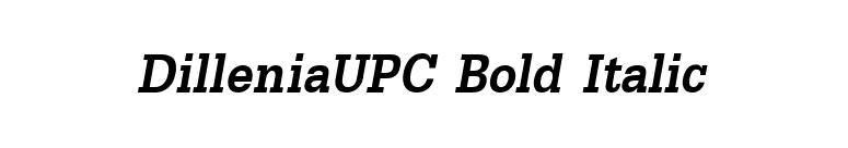 DilleniaUPC Bold Italic font preview