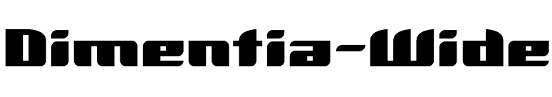Dimentia-Wide font preview