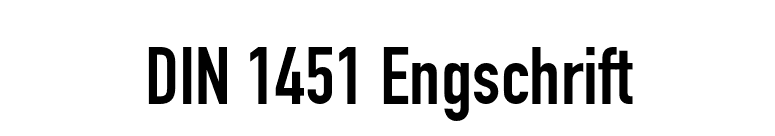 DIN 1451 Engschrift font preview