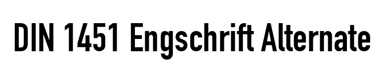 DIN 1451 Engschrift Alternate font preview