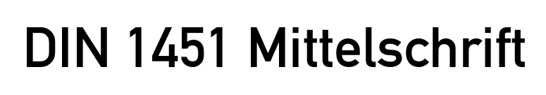 DIN 1451 Mittelschrift font preview