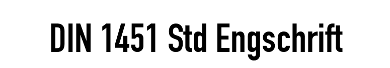 DIN 1451 Std Engschrift font preview
