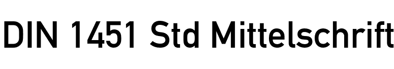 DIN 1451 Std Mittelschrift font preview