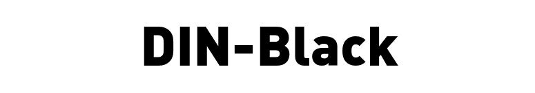 DIN-Black font preview
