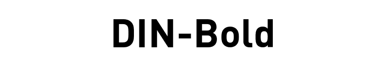 DIN-Bold font preview