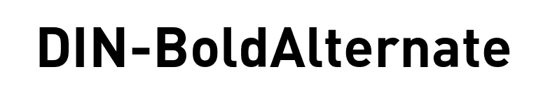 DIN-BoldAlternate font preview