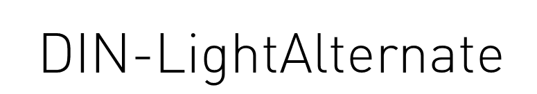 DIN-LightAlternate font preview