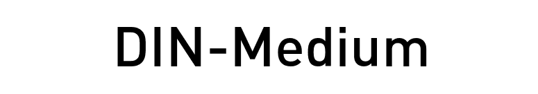 DIN-Medium font preview
