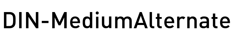 DIN-MediumAlternate font preview