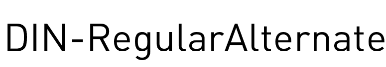 DIN-RegularAlternate font preview