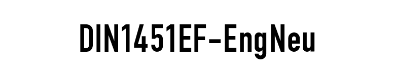 DIN1451EF-EngNeu font preview