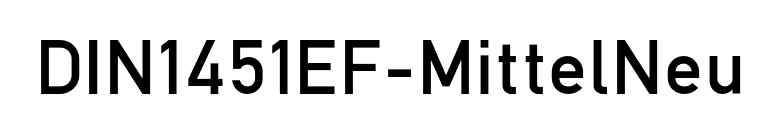 DIN1451EF-MittelNeu font preview