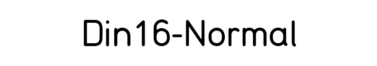 Din16-Normal font preview