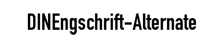 DINEngschrift-Alternate font preview