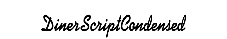 DinerScriptCondensed font preview