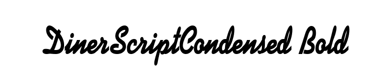 DinerScriptCondensed Bold font preview