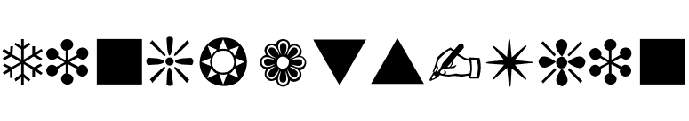 dingbats-Thin font preview