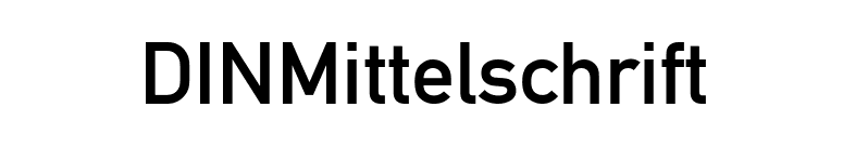 DINMittelschrift font preview