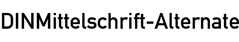 DINMittelschrift-Alternate font preview
