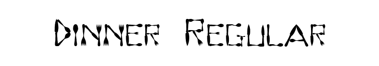 Dinner Regular font preview