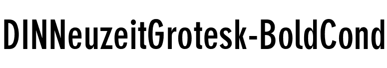 DINNeuzeitGrotesk-BoldCond font preview