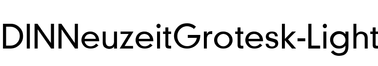 DINNeuzeitGrotesk-Light font preview