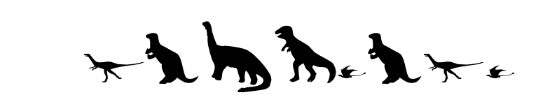 Dinomania font preview