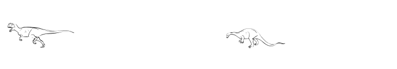 Dinosaur Outline font preview