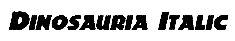 Dinosauria Italic font preview