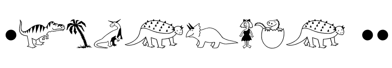 Dinosaurs MT font preview