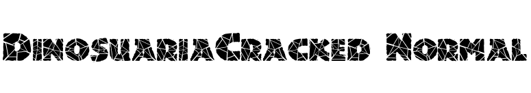 DinosuariaCracked Normal font preview
