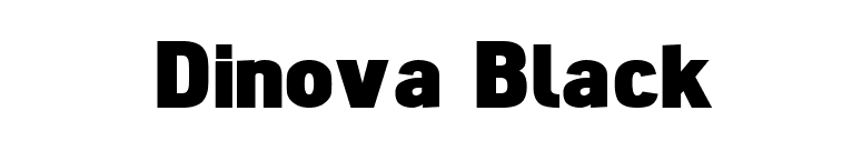 Dinova Black font preview