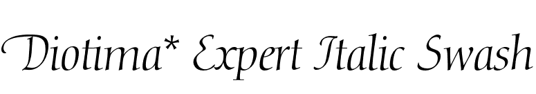 Diotima* Expert Italic Swash font preview