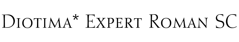 Diotima* Expert Roman SC font preview