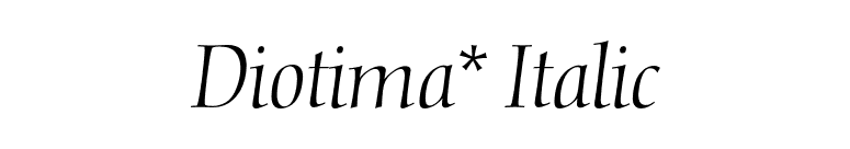 Diotima* Italic font preview