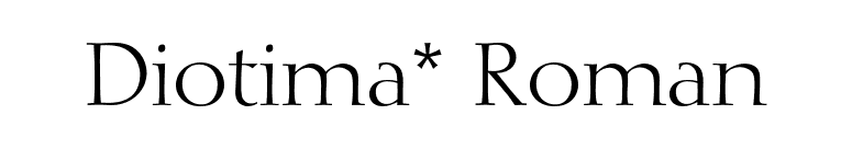 Diotima* Roman font preview