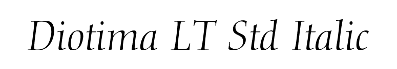 Diotima LT Std Italic font preview