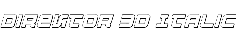 Direktor 3D Italic font preview
