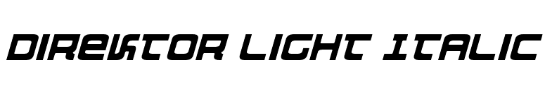 Direktor Light Italic font preview