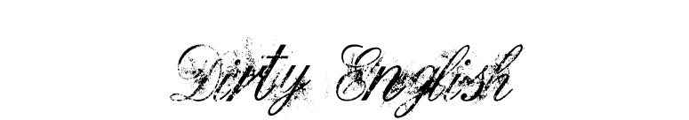 Dirty English font preview