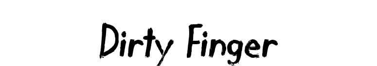 Dirty Finger font preview