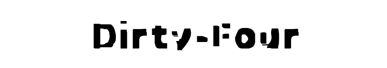 Dirty-Four font preview