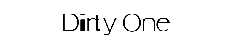 Dirty One font preview