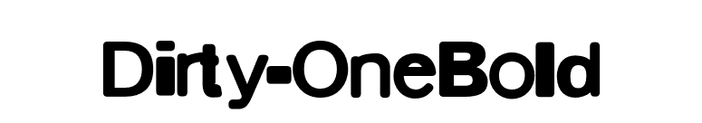 Dirty-OneBold font preview